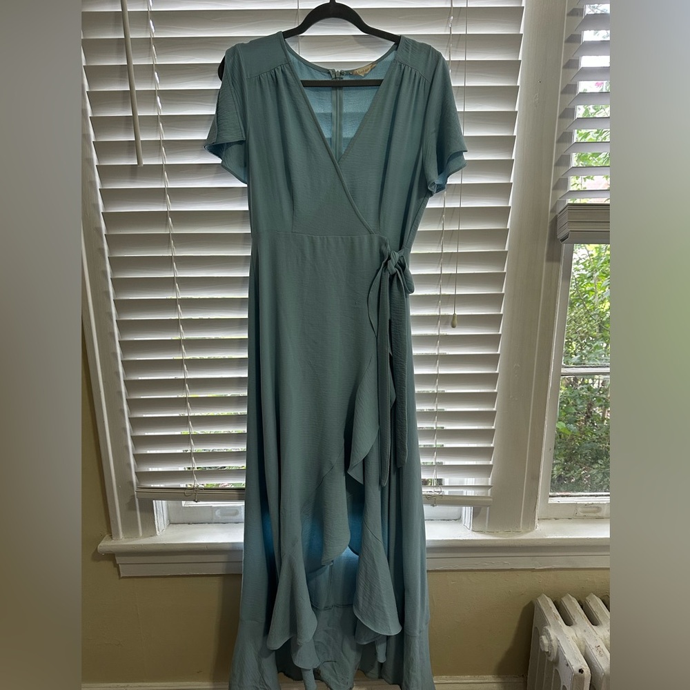 Altar'd State Teal High Low Dress